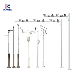 Outdoor Double Single Arm Galvanized Steel Street Light Pole