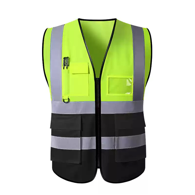 Customized Hi Vis Safety Clothing Sleeveless Safety Jacket Vest