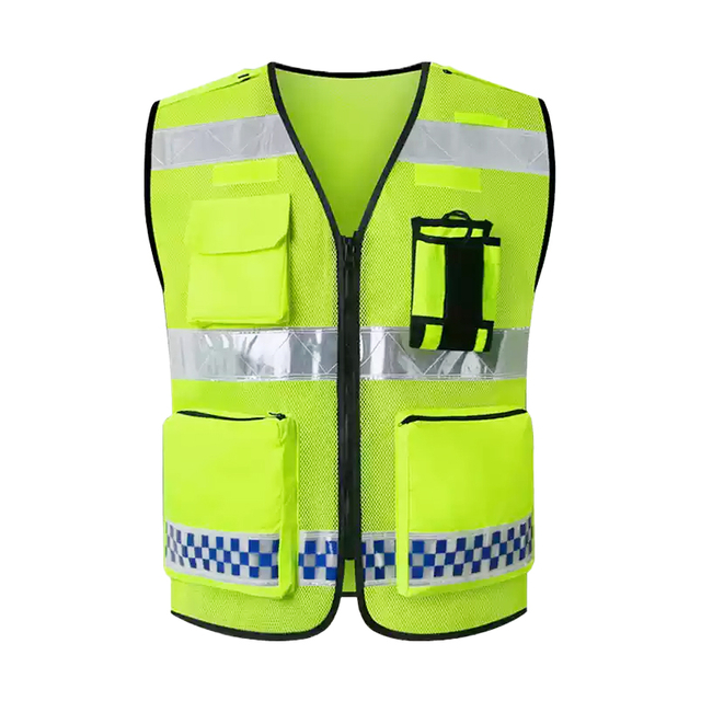 Breathable High Visibility Safety Vest Security Uniform with Pockets