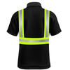 High Vis Safety Workwear Reflective Safety Polo Shirt with Neck