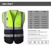 Customized Hi Vis Safety Clothing Sleeveless Safety Jacket Vest