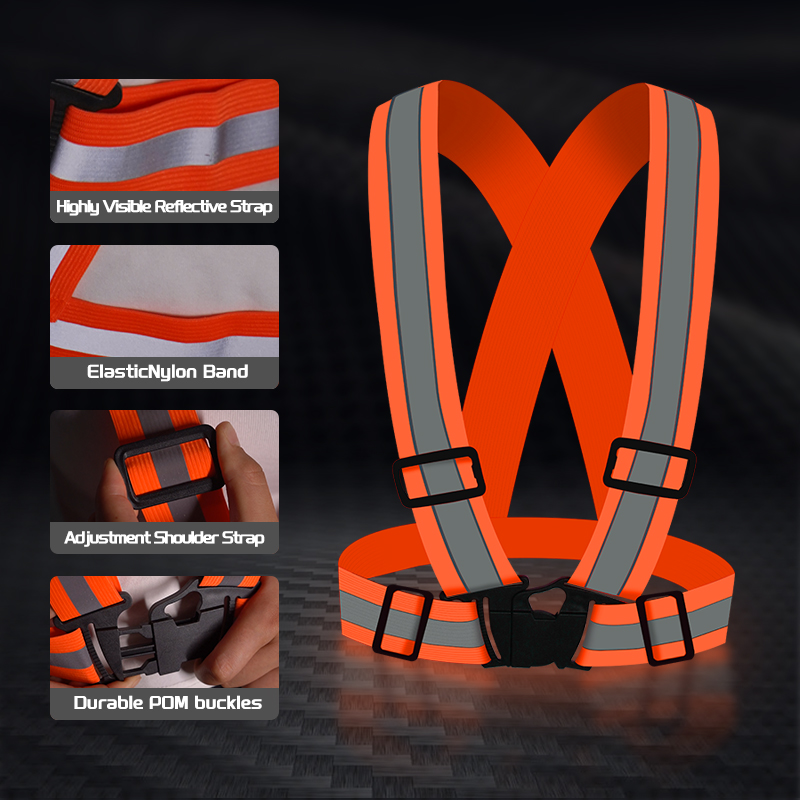 Adjustable Reflective Elastic Strap Reflective Belt Running Vest