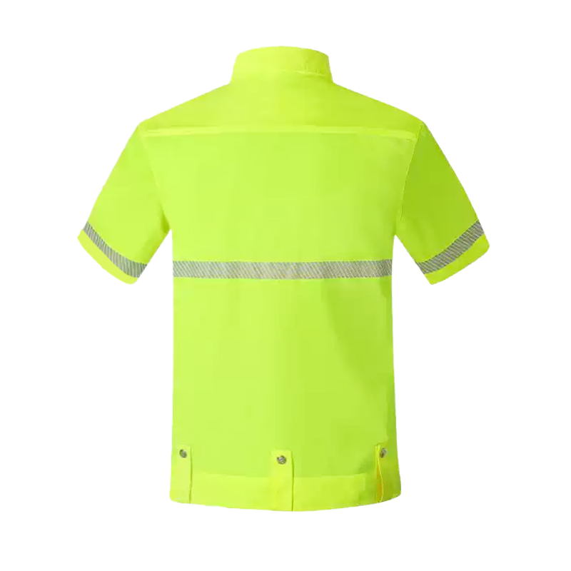 High Viz Patrol Shirt Safety Short Sleeve with Reflective Strip