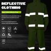 High Visibility Raincoat Rain Suit Safety Jacket with Pants