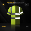 Round Crew T Shirts Safety Short Sleeve with Reflective Strips