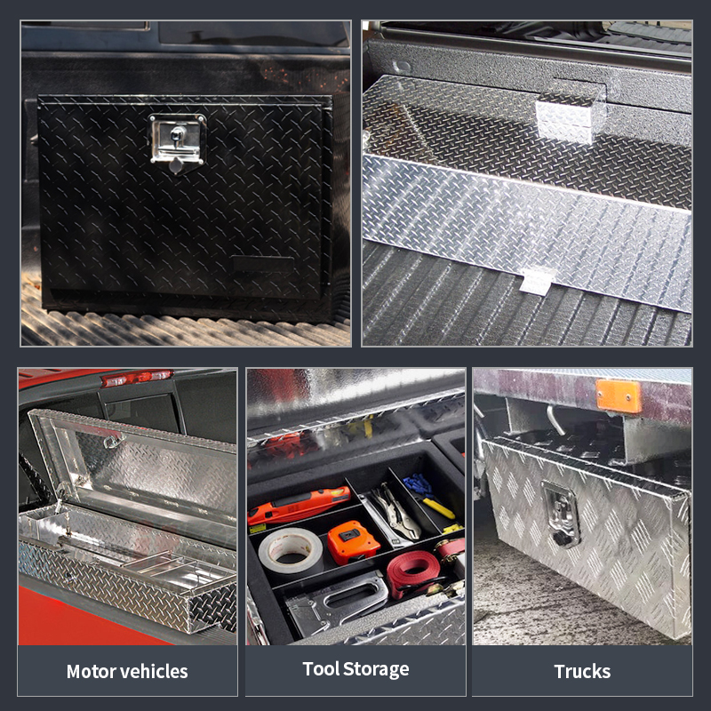 Aluminum Truck Bed Tool Box Tool Storage Box for Trailer