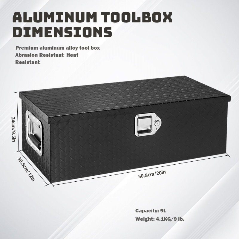 Aluminum Truck Bed Tool Box Tool Storage Box for Trailer