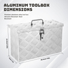 16 Inch Aluminum Tool Box Trailer Toolbox Tool Organizer with Top Handle