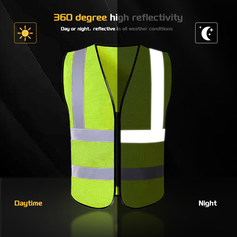 Wholesale Mesh Safety Reflective Vest Unisex Sleeveless Work Uniform