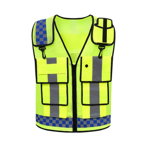 Mesh Fabric High Visibility Engineer Safety Vest with Pockets