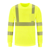 Polyester Reflective Apparel Safety Long Sleeve T Shirts for Men