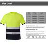 Crew Neck Quick Drying Short Sleeve Safety T Shirts for Traffic