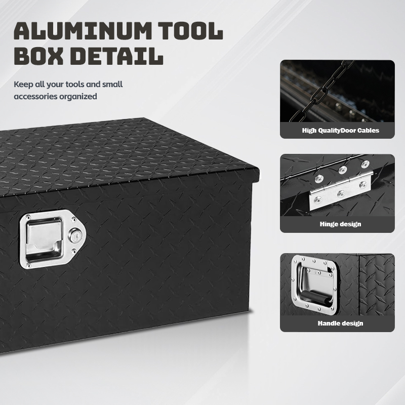 Aluminum Truck Bed Tool Box Tool Storage Box for Trailer