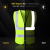 Breathable Fluorescent High Vis Safety Reflective Vest with Zipper