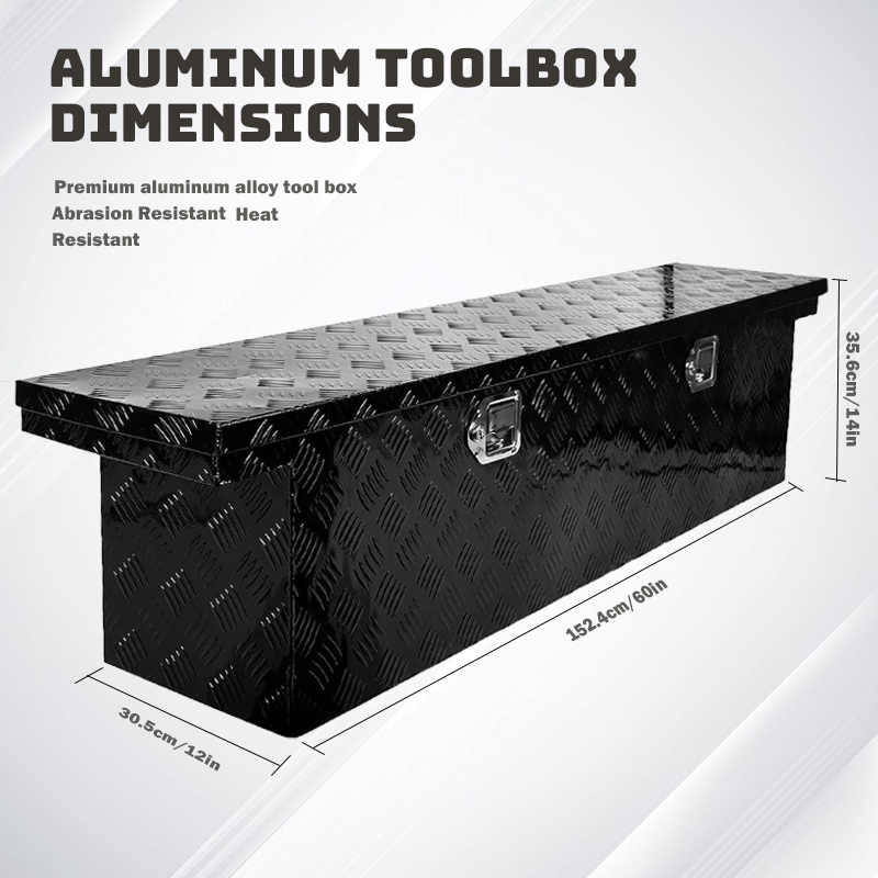 Weather Resistant Truck Bed Aluminum Tool Box with Lock