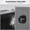 Lockable Diamond Checkered Aluminum Tool Box for Trailer Tongue